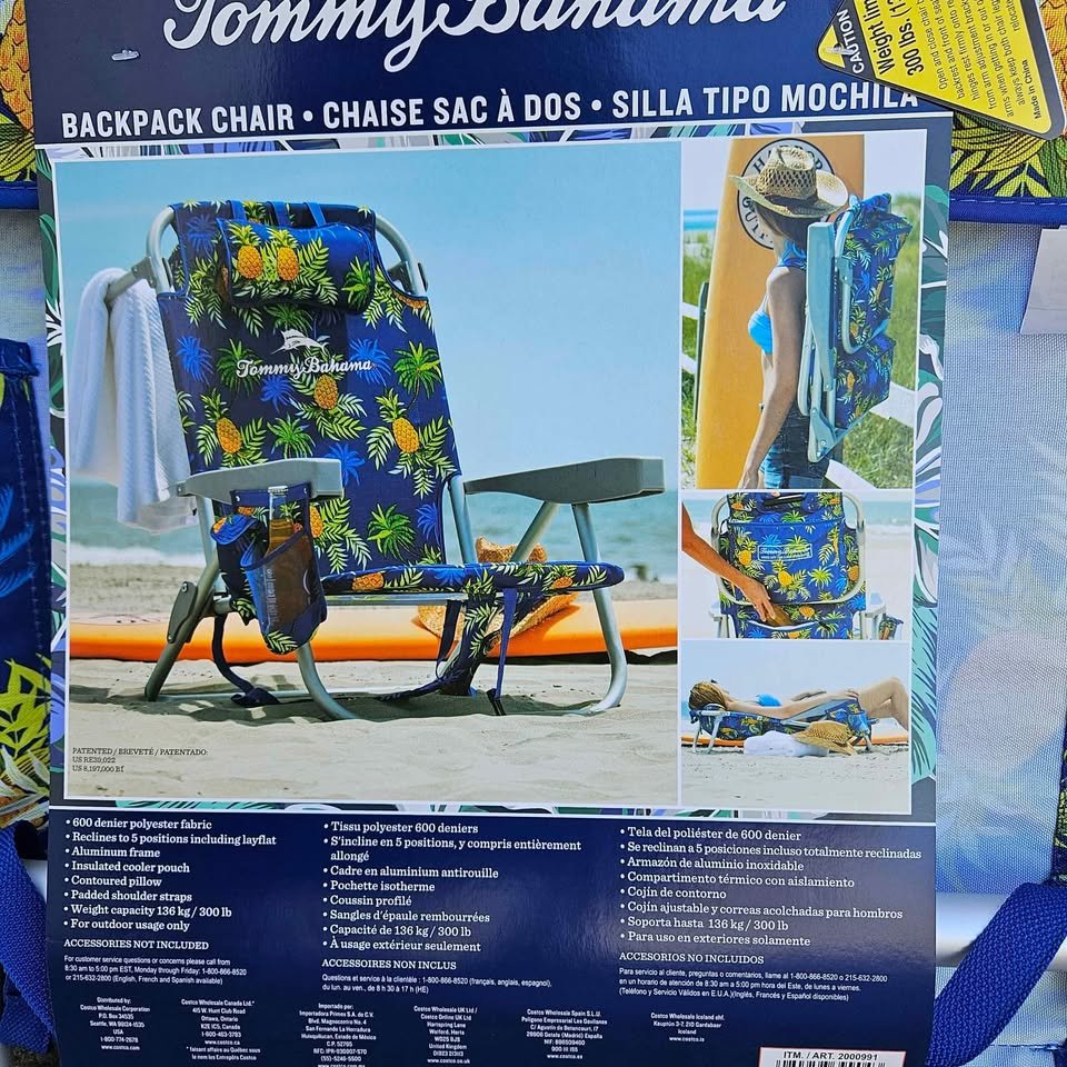 Tommy Bahama Backpack Cooler Beach Chair Pallet – Blue Pineapple (Wholesale Lot) Tommy Bahama Backpack Cooler Beach Chair Pallet – Blue Pineapple (Wholesale Lot)
