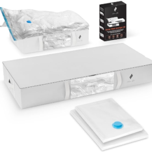 HOME BOX Under Bed Storage Set 2 Vacuum Bags + 2 Fabric Bags Liquidation Pallet