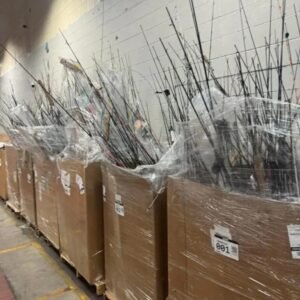 Fishing Tackle Liquidation Pallet — 200-220 Rods, Reels & Accessories