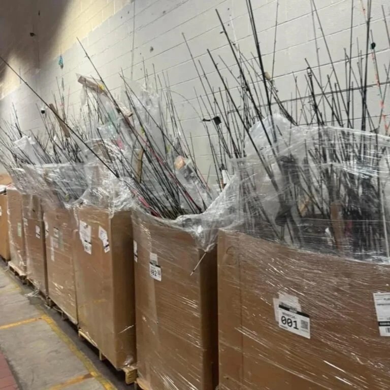 Fishing Tackle Liquidation Pallet — 200-220 Rods, Reels & Accessories Fishing Tackle Liquidation Pallet — 200-220 Rods, Reels & Accessories