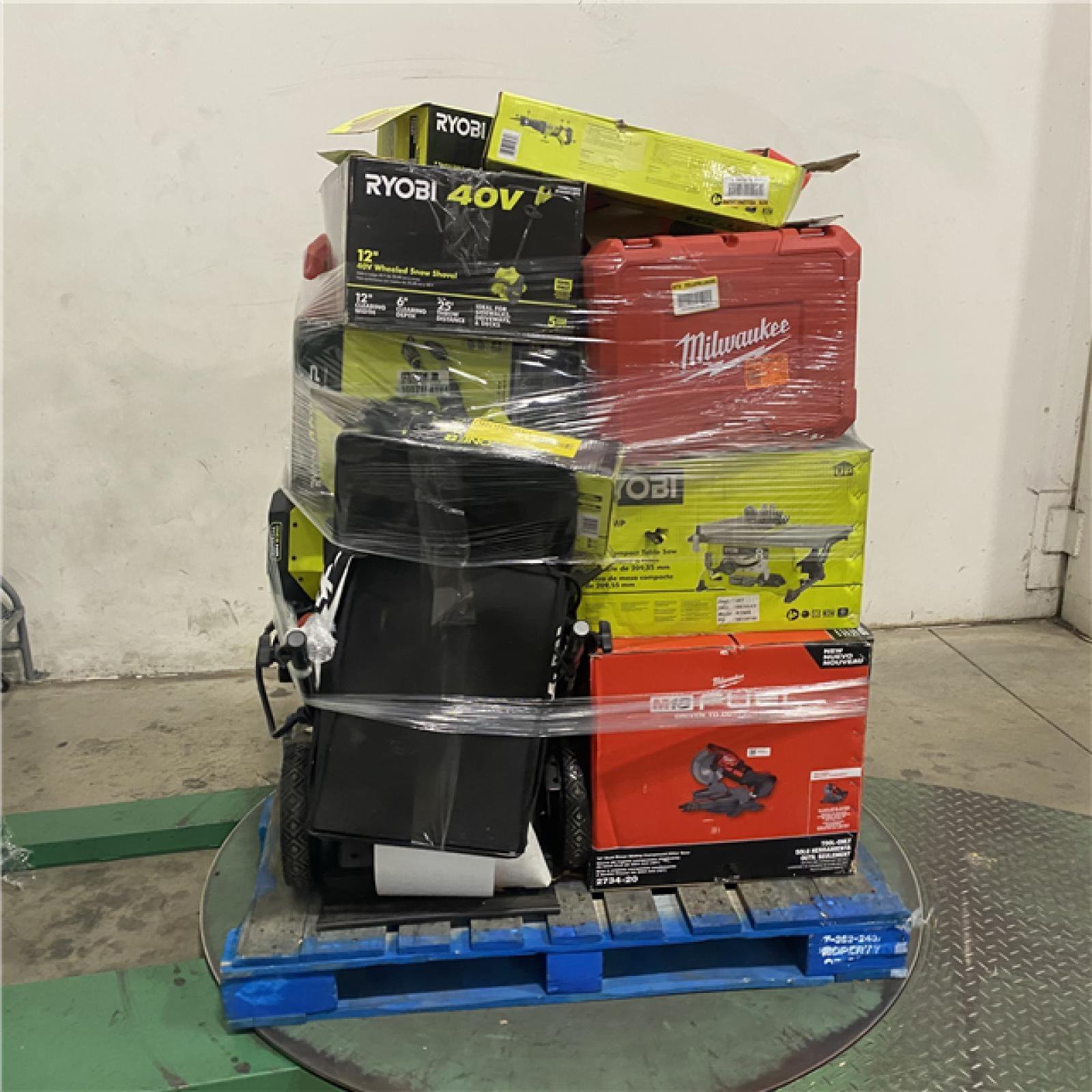 Milwaukee & Ryobi Power Tool & Outdoor Equipment Mixed Pallet Milwaukee & Ryobi Power Tool & Outdoor Equipment Mixed Pallet
